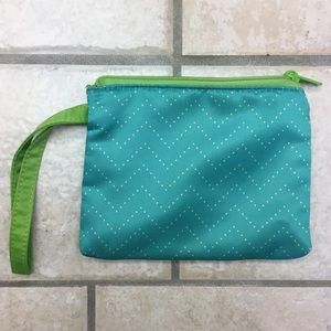 NEW Blue/Green Polka Dot Cosmetic Bag
